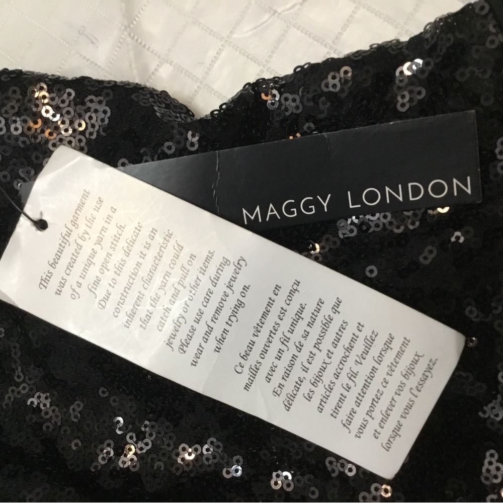 Maggy London Black Sequin Backless Dress - Picture 4 of 15